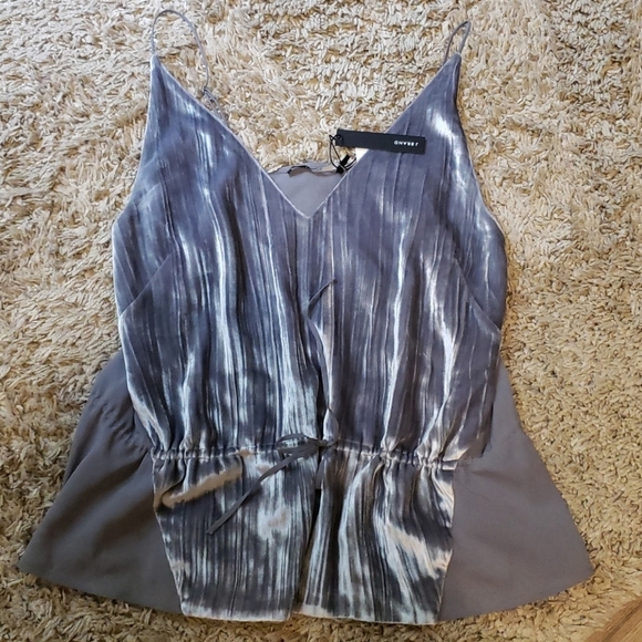 J Brand Lucy Velvet Peplum Cami Top NEW - Picture 2 of 9